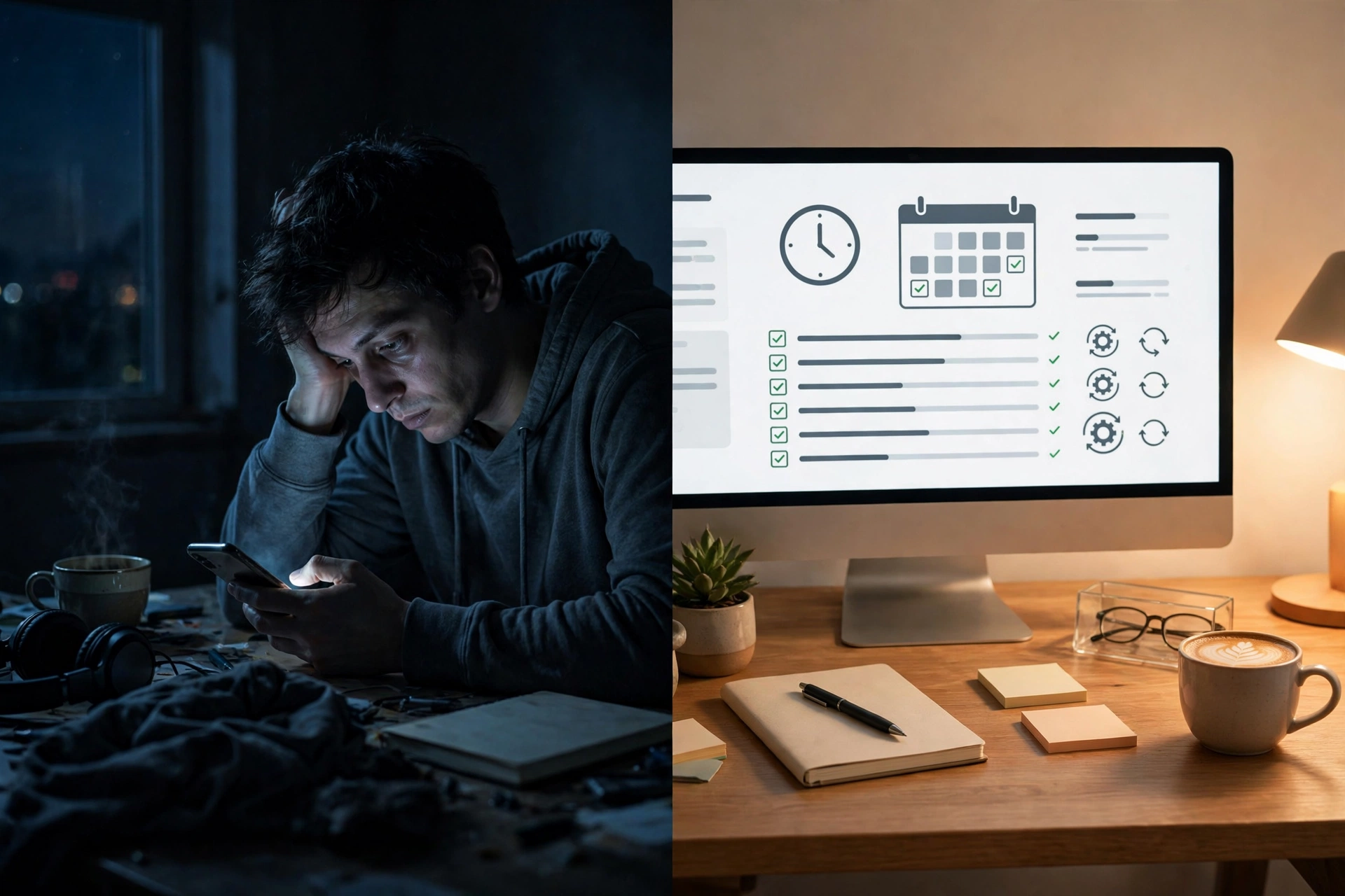 manual posting versus automated scheduling workflow comparison for Facebook Pages