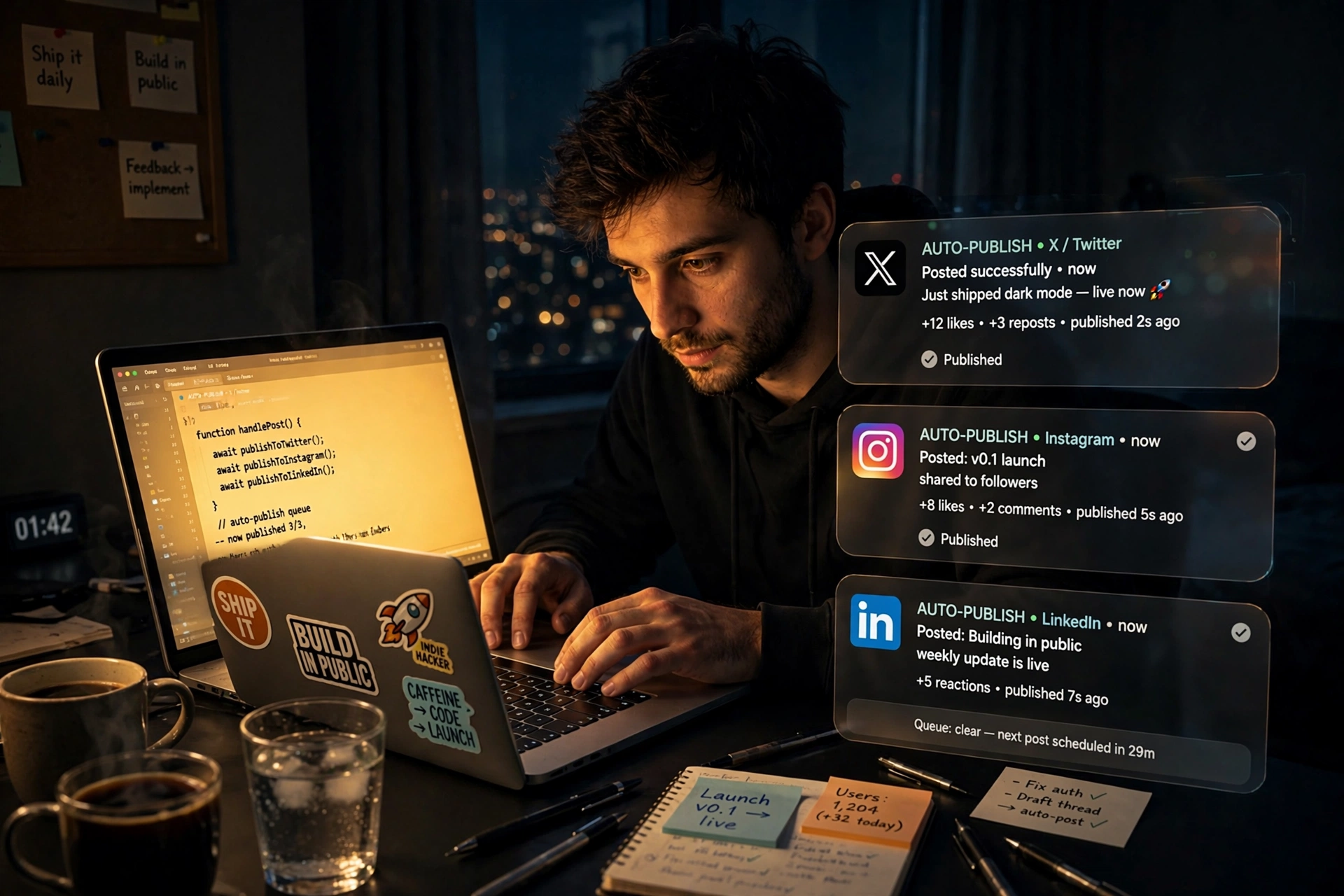 grow on x twitter while building startup indie hacker