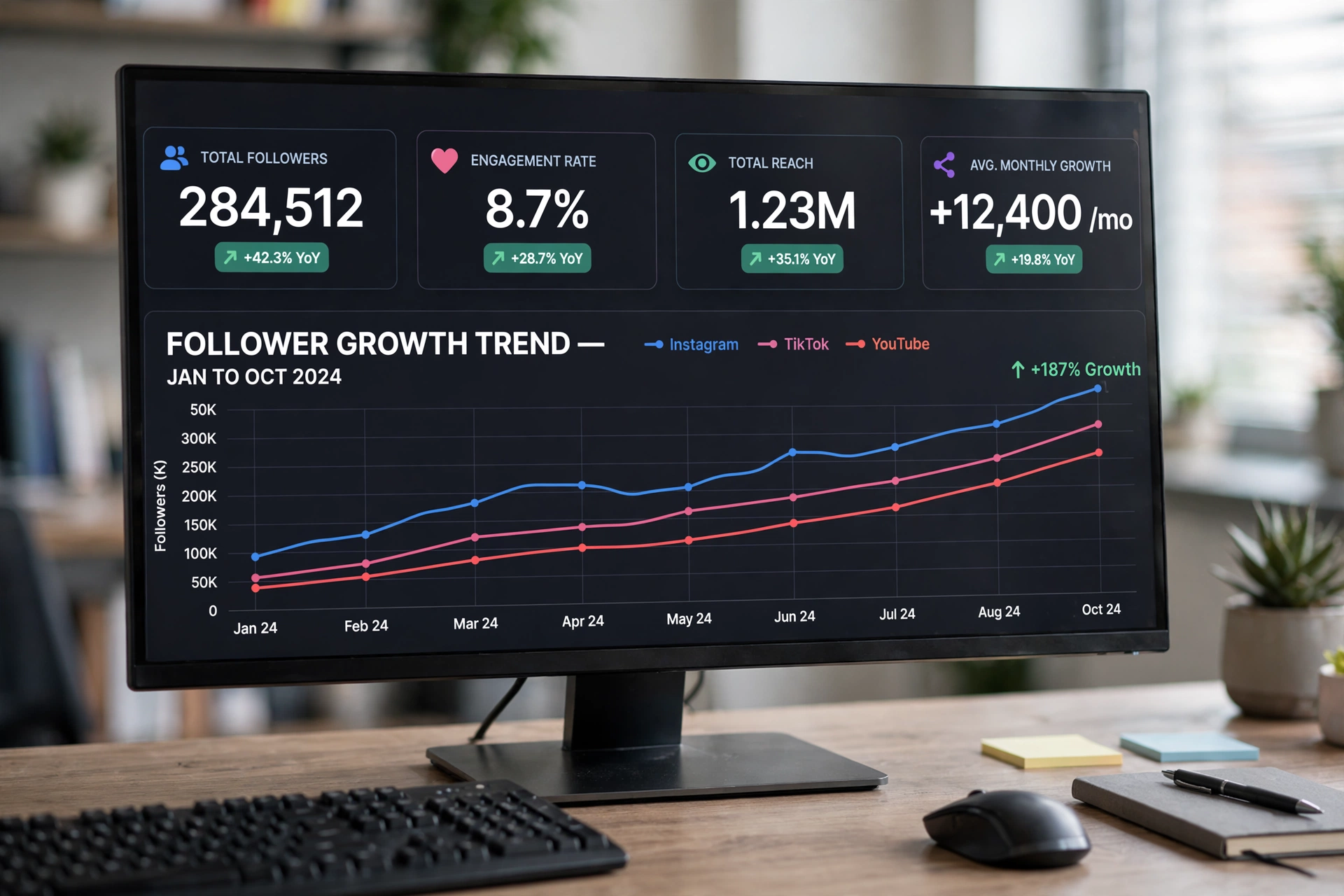 x twitter growth analytics chart upward trend